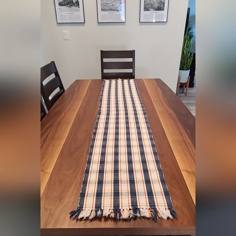 Autumn Farmhouse Plaid Table Runner